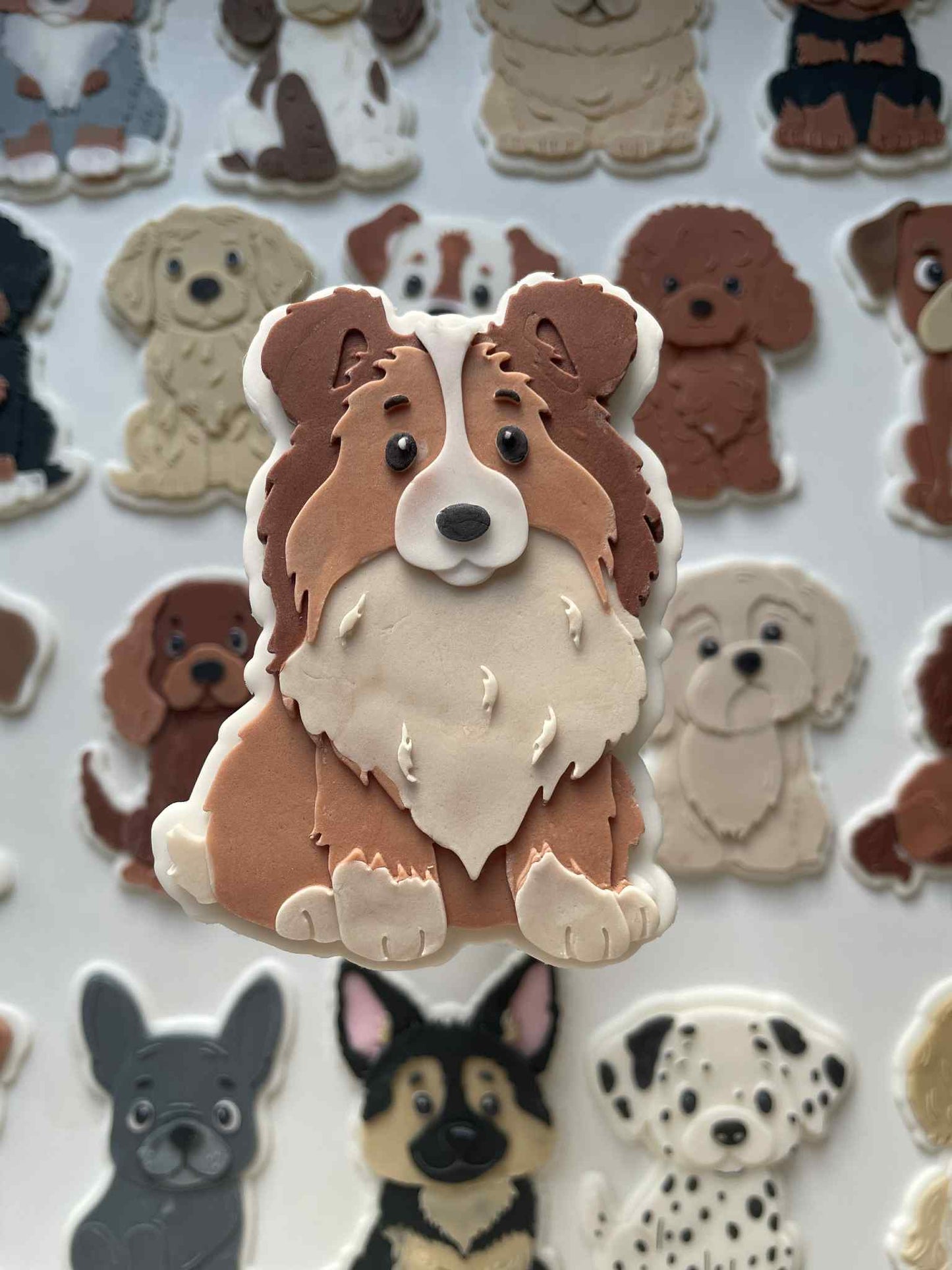 Shetland Sheepdog cookie cutter and stamp