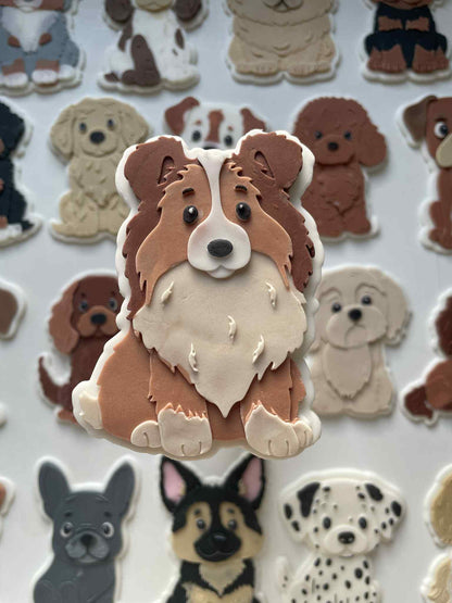 Shetland Sheepdog cookie cutter and stamp
