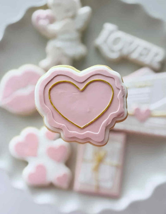 Heart wax seal - Cookie Cutter & Stamp
