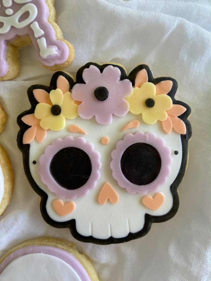 Floral headband Sugar skull   - Cookie Cutter & Stamp