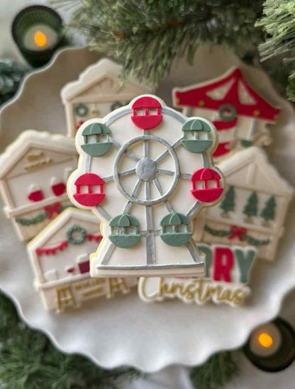 Christmas Ferris wheel cookie cutter and stamp
