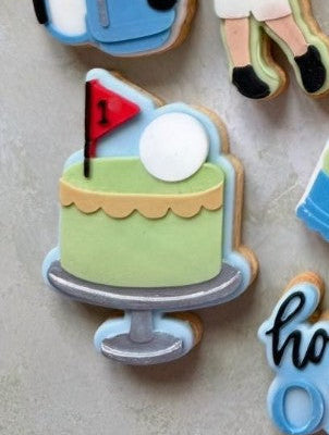 Golf cake cookie cutter and stamp