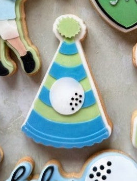 golf party hat cookie cutter and stamp