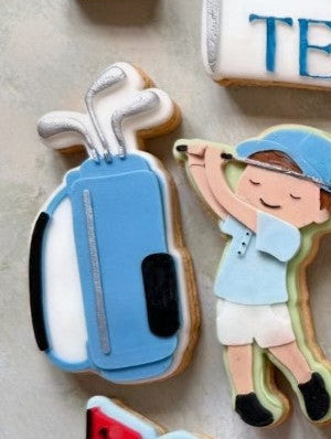golf caddy cookie cutter and stamp