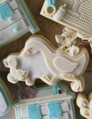 Mother Goose & Gosling Cookie Cutter & Stamp