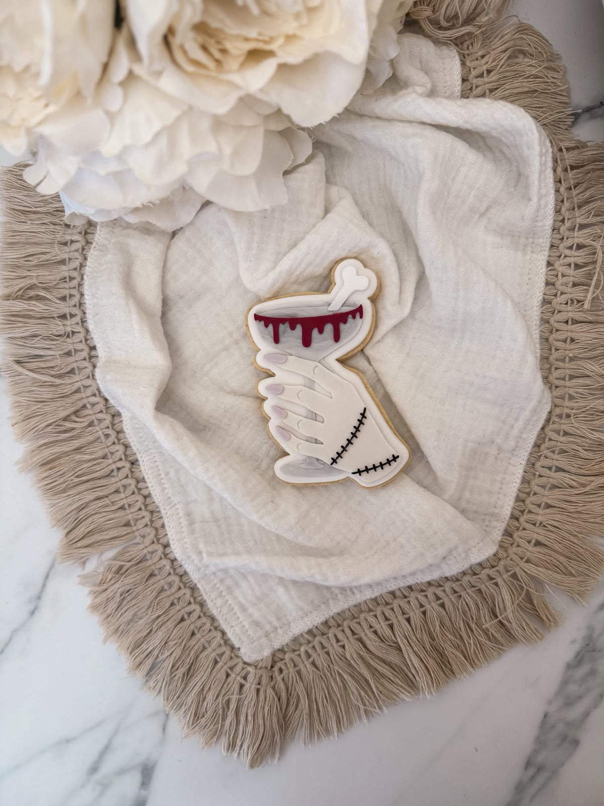 Stitched Hand with bone cocktail - Cookie Cutter & Stamp