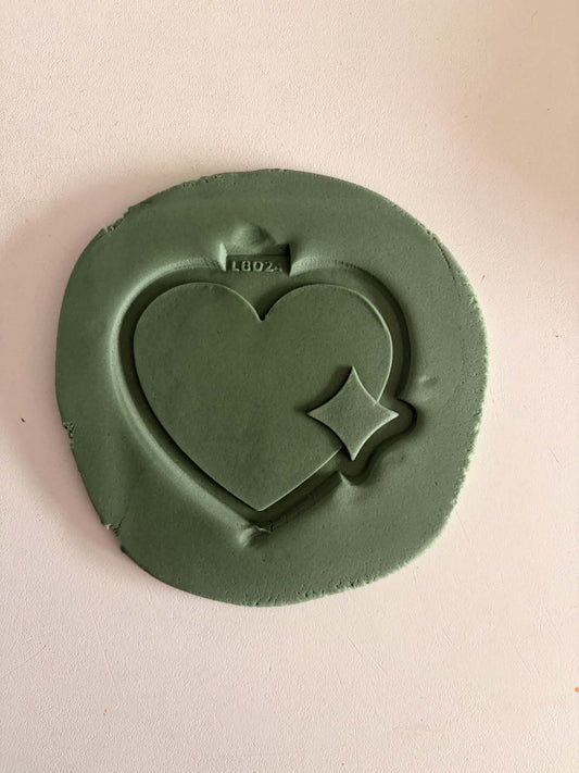 Heart with Sparkle - cookie Cookie Cutter & Stamp