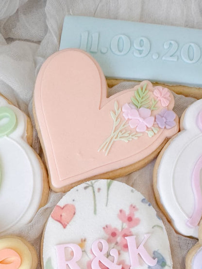 Heart with flowers - cookie Cookie Cutter & Stamp