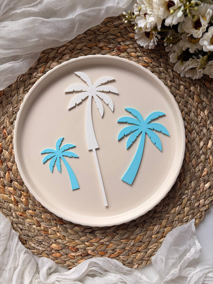 Beach themed toppers for 5' cake - Cupcake toppers