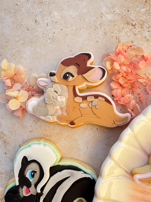 Deer and bunny cookie cutter and stamp