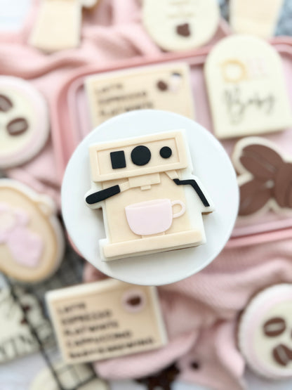 Coffee Machine - Cookie Cutter & Stamp