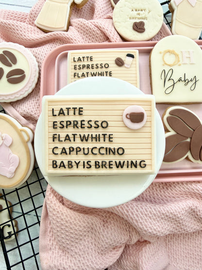 Baby is brewing board - Cookie Cutter & Stamp