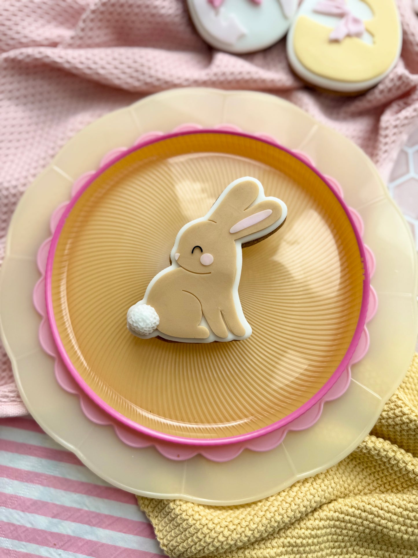 cute sitting bunny - Cookie Cutter & Stamp