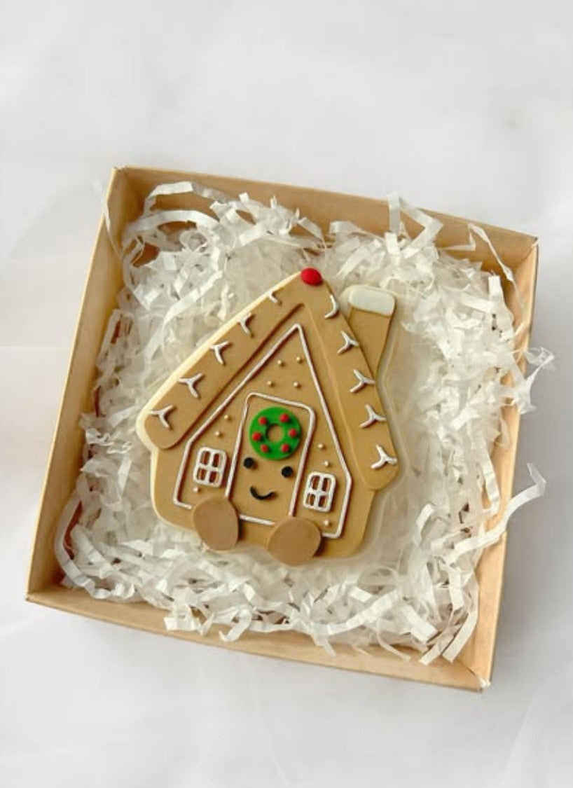 Gingerbread House plush cookie cutter and stamp