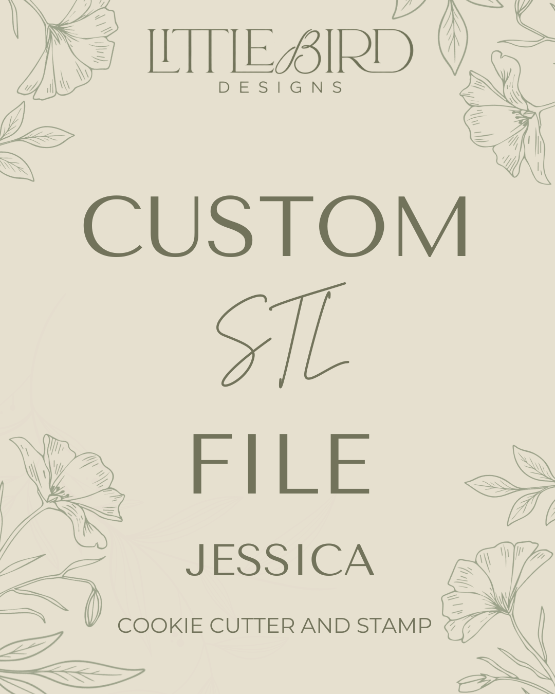 Jessica custom - Cookie Cutter & Stamp