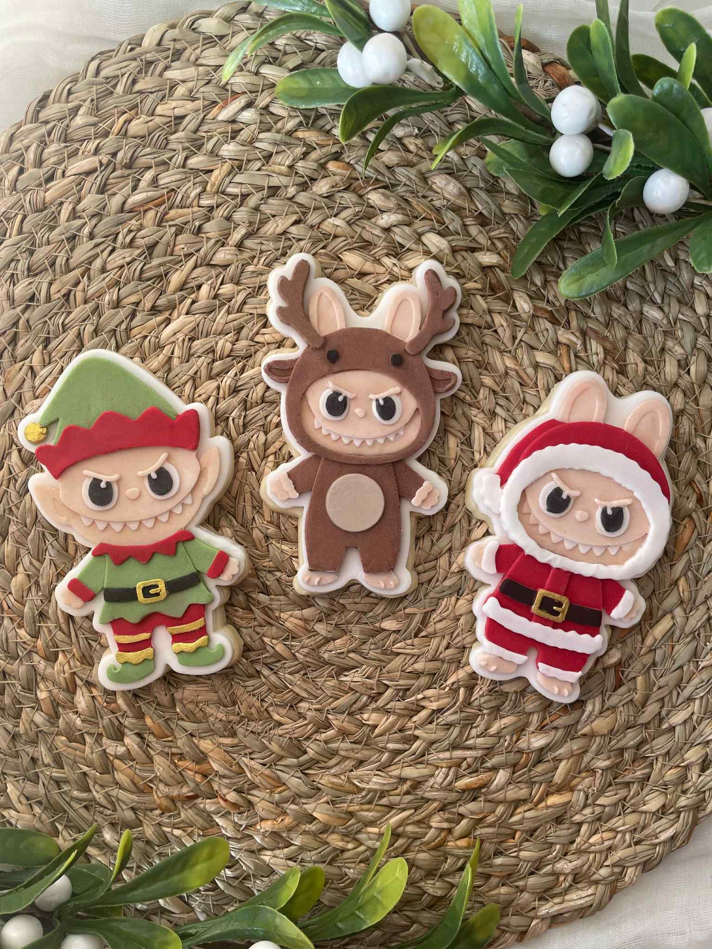 Reindeer bunny monster cookie cutter and stamp