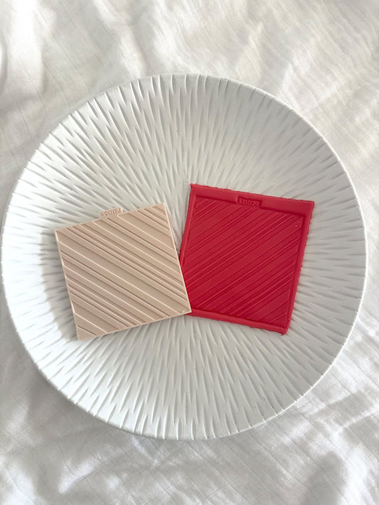 Diagonal Line Pattern plate - Cookie Stamp