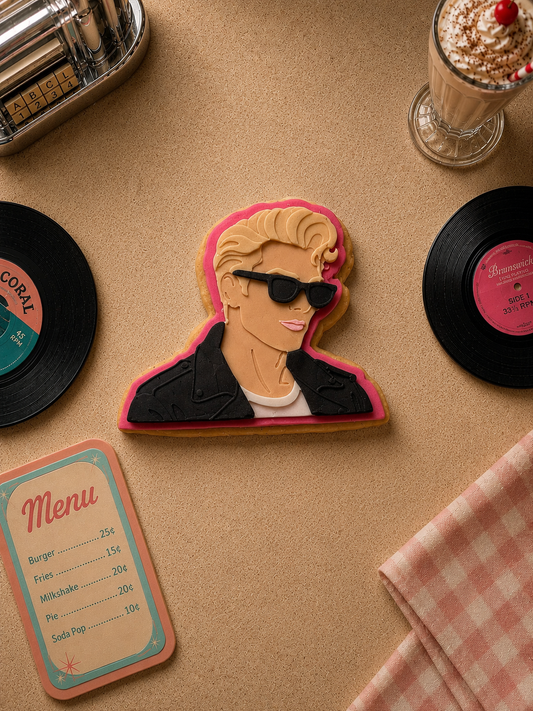 Retro Man With Glasses - Cookie Cutter & Stamp