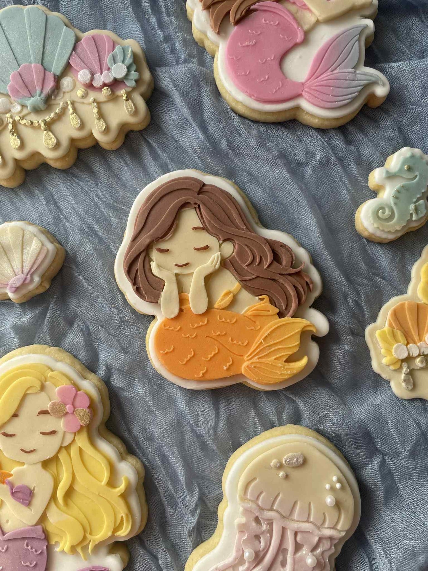 Mermaid sitting down - Cookie Cutter & Stamp