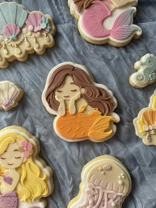 Mermaid sitting down - Cookie Cutter & Stamp