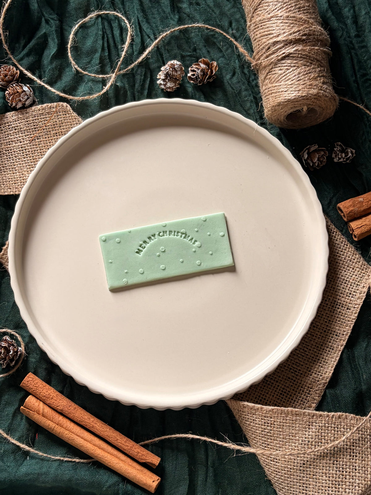 Merry Christmas Imprint Stamp - Cookie Stamp & cutter