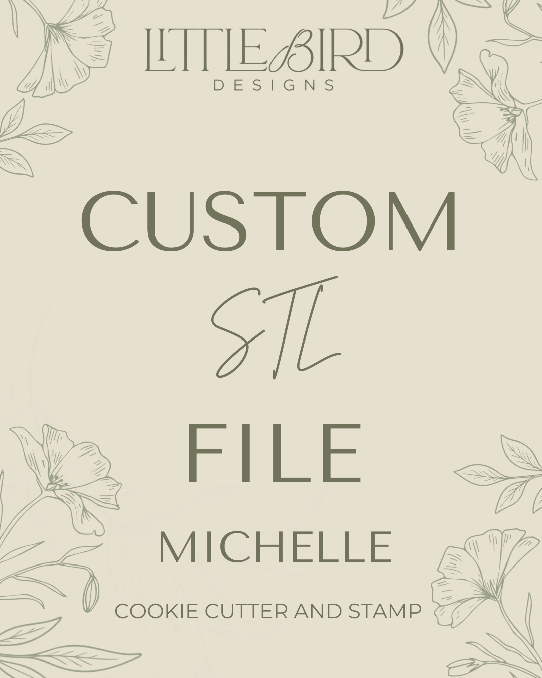 Michelle custom - Cookie Cutter & Stamp