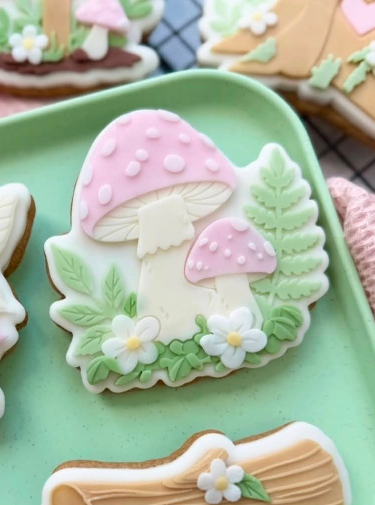 Mushrooms and ferns - Cookie Cutter & Stamp