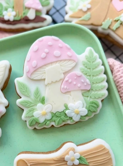 Mushrooms and ferns - Cookie Cutter & Stamp