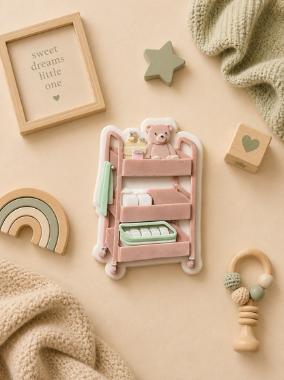 Nappy Trolley - Cookie Cutter & Stamp