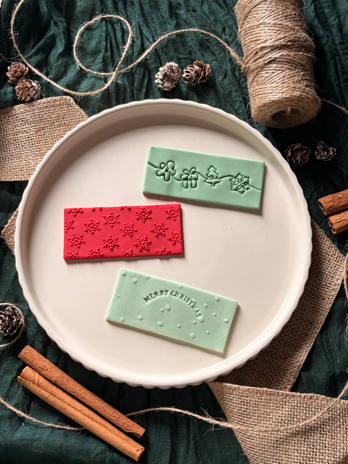 Christmas Line drawing  - Cookie Stamp & cutter