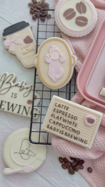 Baby with hat in Basinet - Cookie Cutter & Stamp