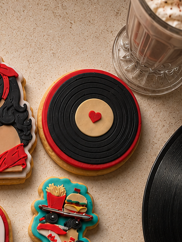 Record With Heart - Cookie Cutter & Stamp