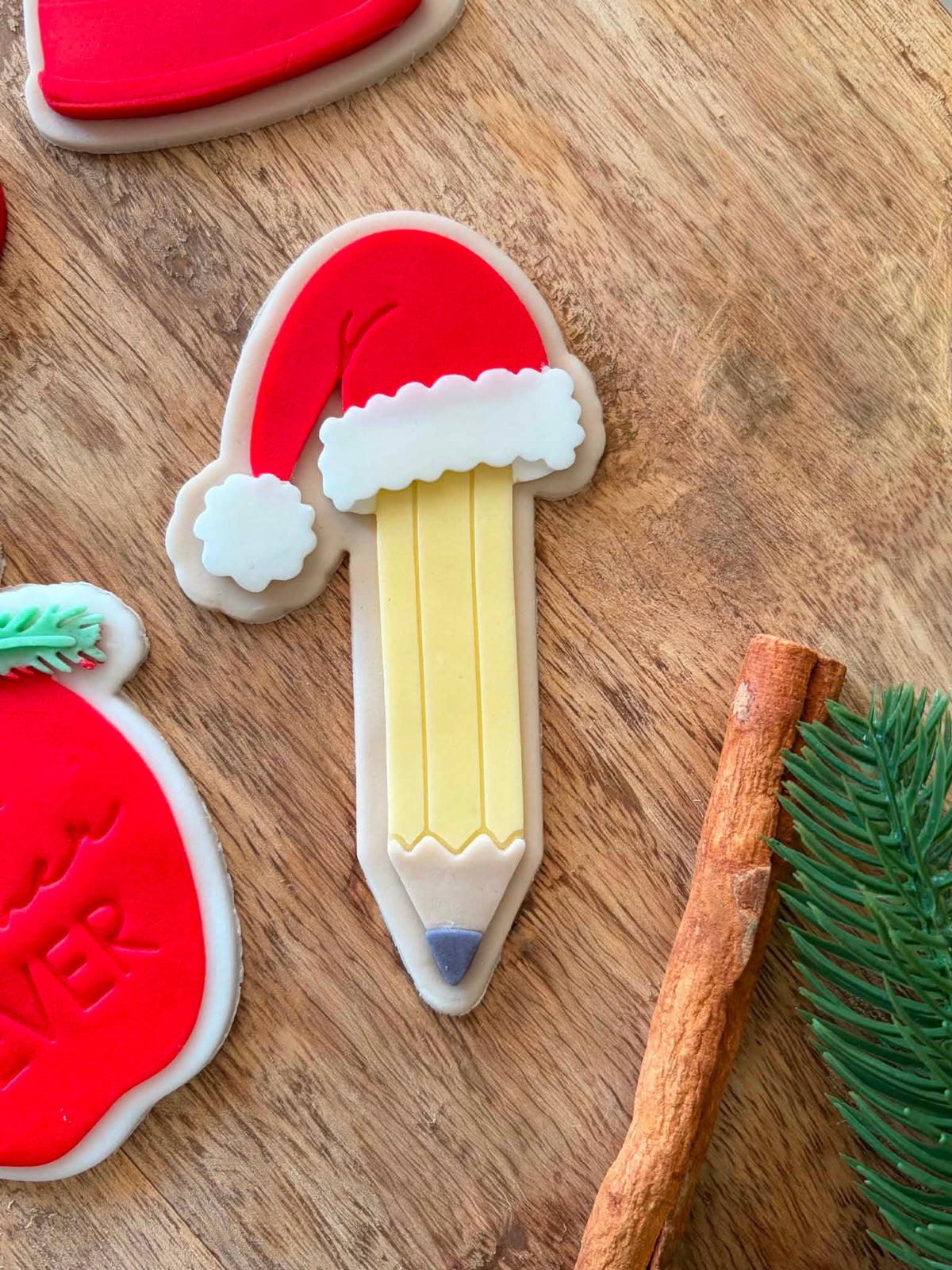 Santa Pencil - Cookie Cutter & Stamp