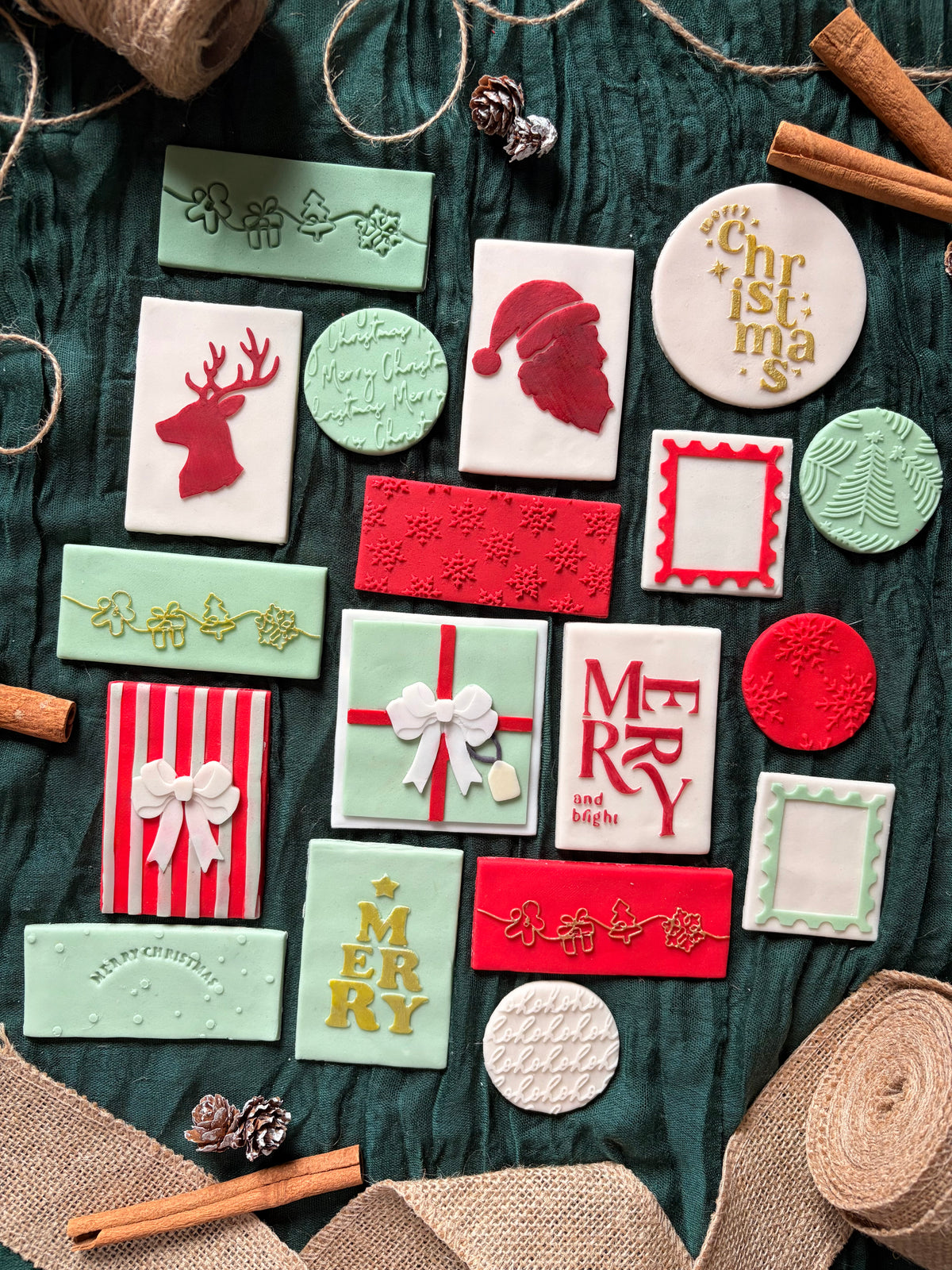 Christmas Line drawing  - Cookie Stamp & cutter