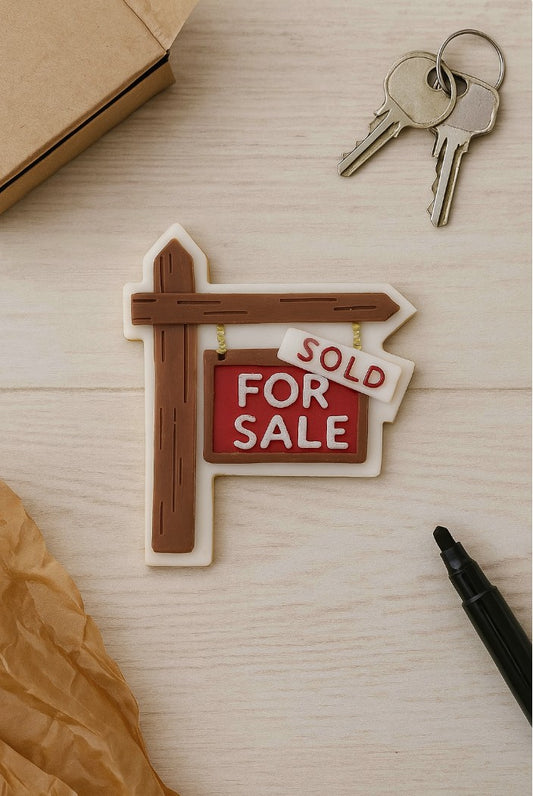 For sale sign cookie cutter and stamp