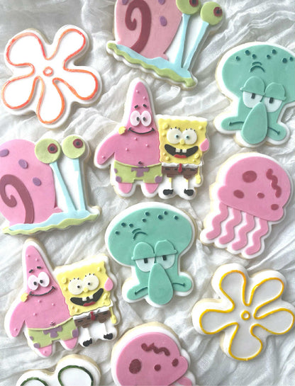 Sponge and starfish cookie cutter and stamp