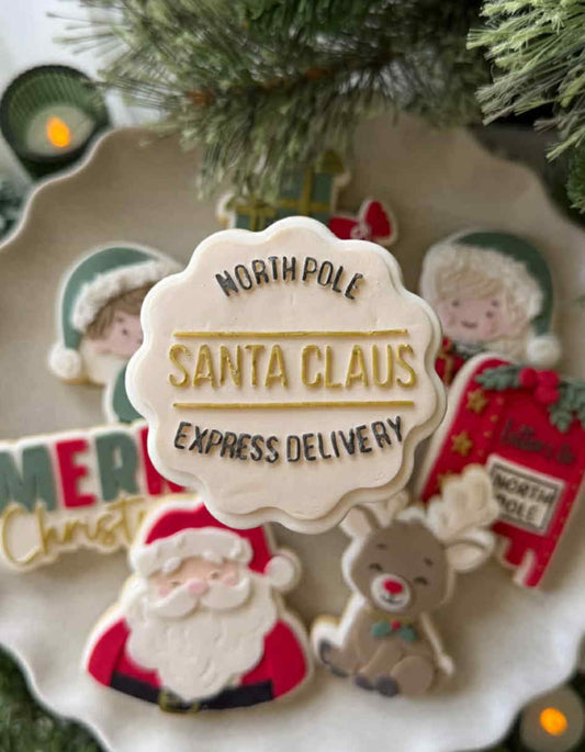 Santa express cookie cutter and stamp