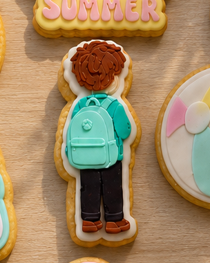 School boywith backpack - Cookie Cutter & Stamp