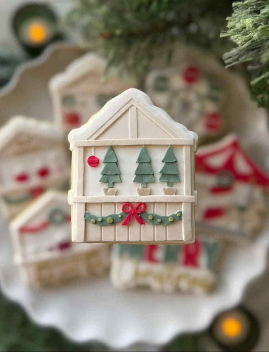 Christmas Tree Stall cookie cutter and stamp