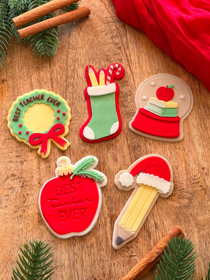 Santa Pencil - Cookie Cutter & Stamp