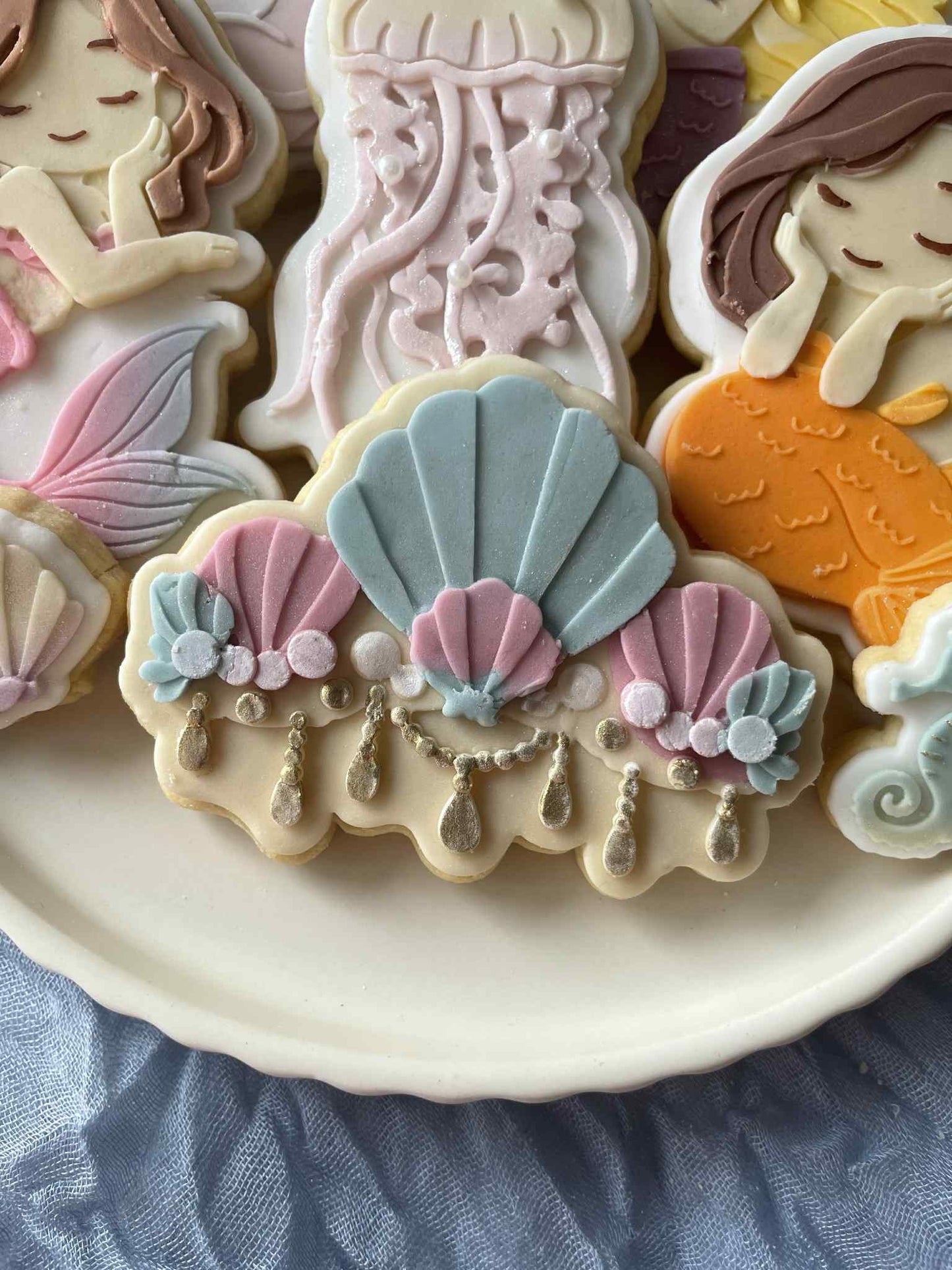 Mermaid shell crown Cookie Cutter & Stamp