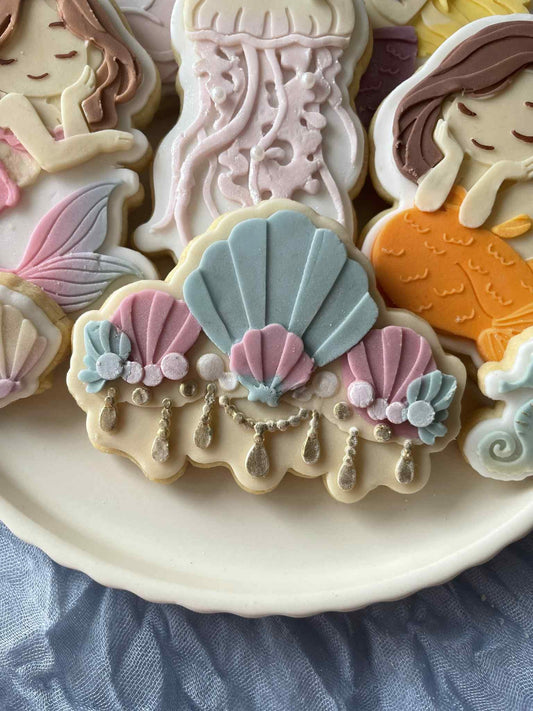 Mermaid shell crown Cookie Cutter & Stamp