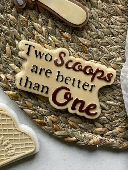 Two scoops are better - Cookie Cutter & Stamp