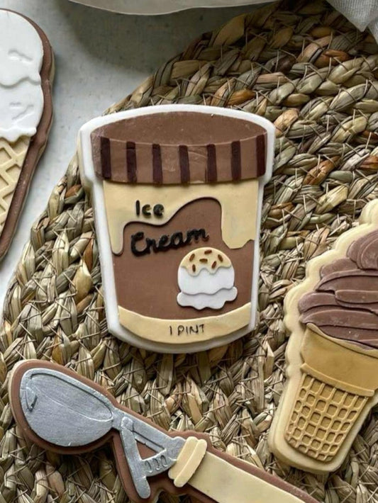 Ice Cream Tub Cookie Cutter & Stamp