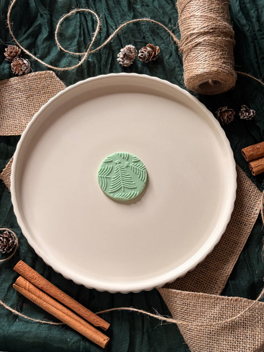 Christmas tree pattern plate - Cookie Stamp & cutter